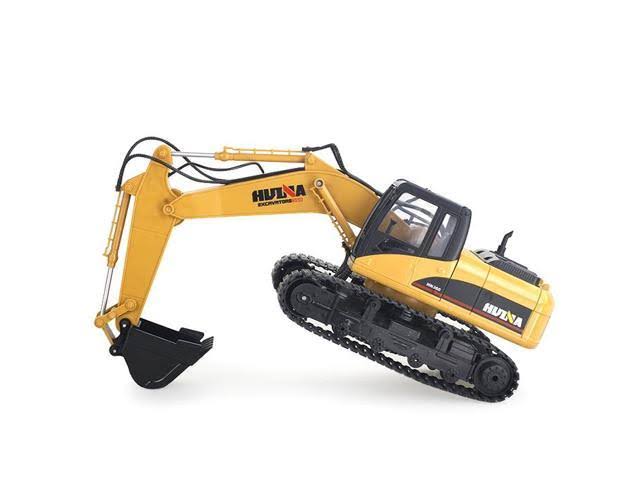 Huina 1550 1:14 2.4GHz 15CH RC Alloy Excavator RTR with Independent Arms Programming Auto Demonstration Function