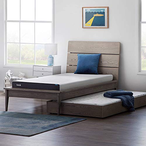 Lucid 5 Inch Firm Gel Memory Foam Mattress + Premium 100% Waterproof Cotton Terry Top Mattress Protector - Twin Size