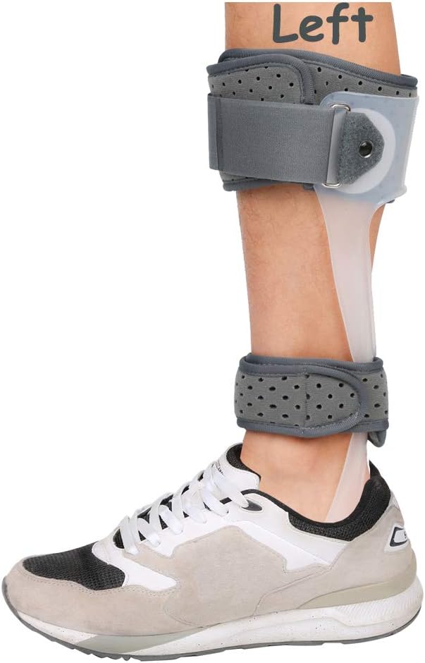 AFO Foot Drop Brace Medical Ankle Foot Orthosis Support Drop Foot Postural Correction Brace (Right/S) Pack of 2