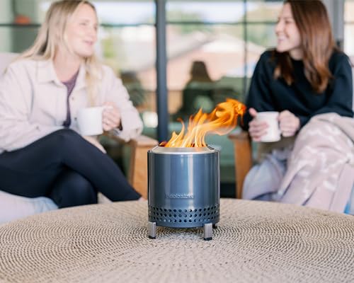 Solo Stove Mesa XL, 7 Inch Tabletop Fire Pit with Stand - Smokeless, Stainless Steel Fire Pit for Camping, Outdoor & Patio- Wood Burning or Pellet Fueled Portable Bonfire, 2.3lbs, Bronze