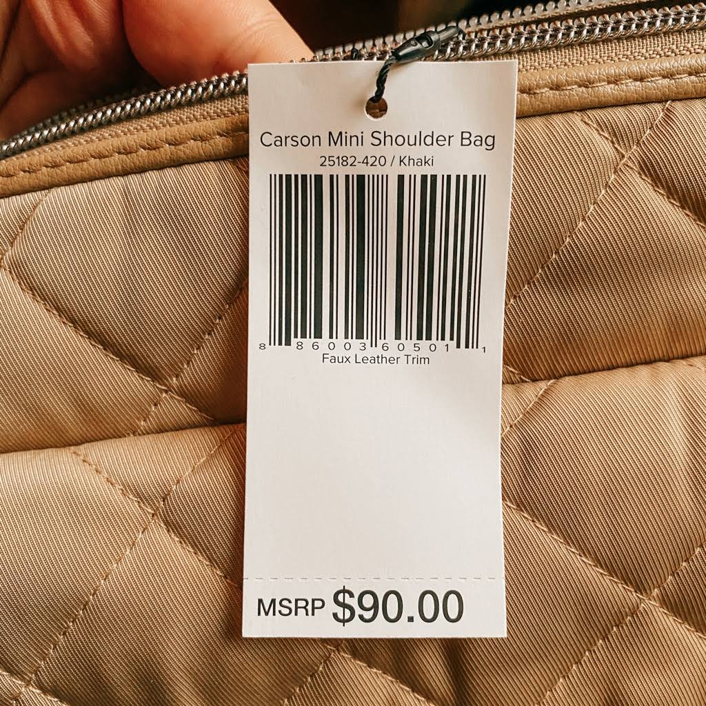 Vera Bradley Carson Mini Shoulder Bag in Khaki