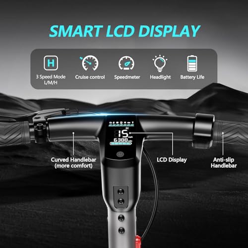 SISIGAD Electric Scooter Adults 10" Tires, 600W Peak Motor, Max 22 MPH Speed, 30 Miles Long Range, Portable Folding E-Scooter for Commuting with Dual Brakes, LCD Display APP Control