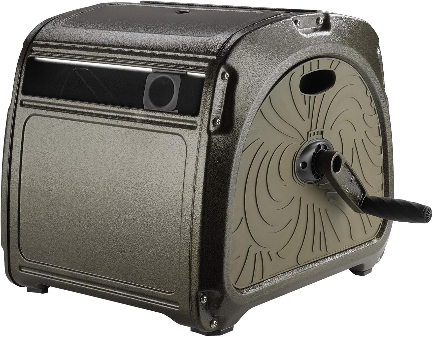 Giraffe Metal Hose Reel Box, Heavy Duty Garden Hose Storage Reel Hideaway with Crank Handle, 150ft 5/8" Hose Capacity