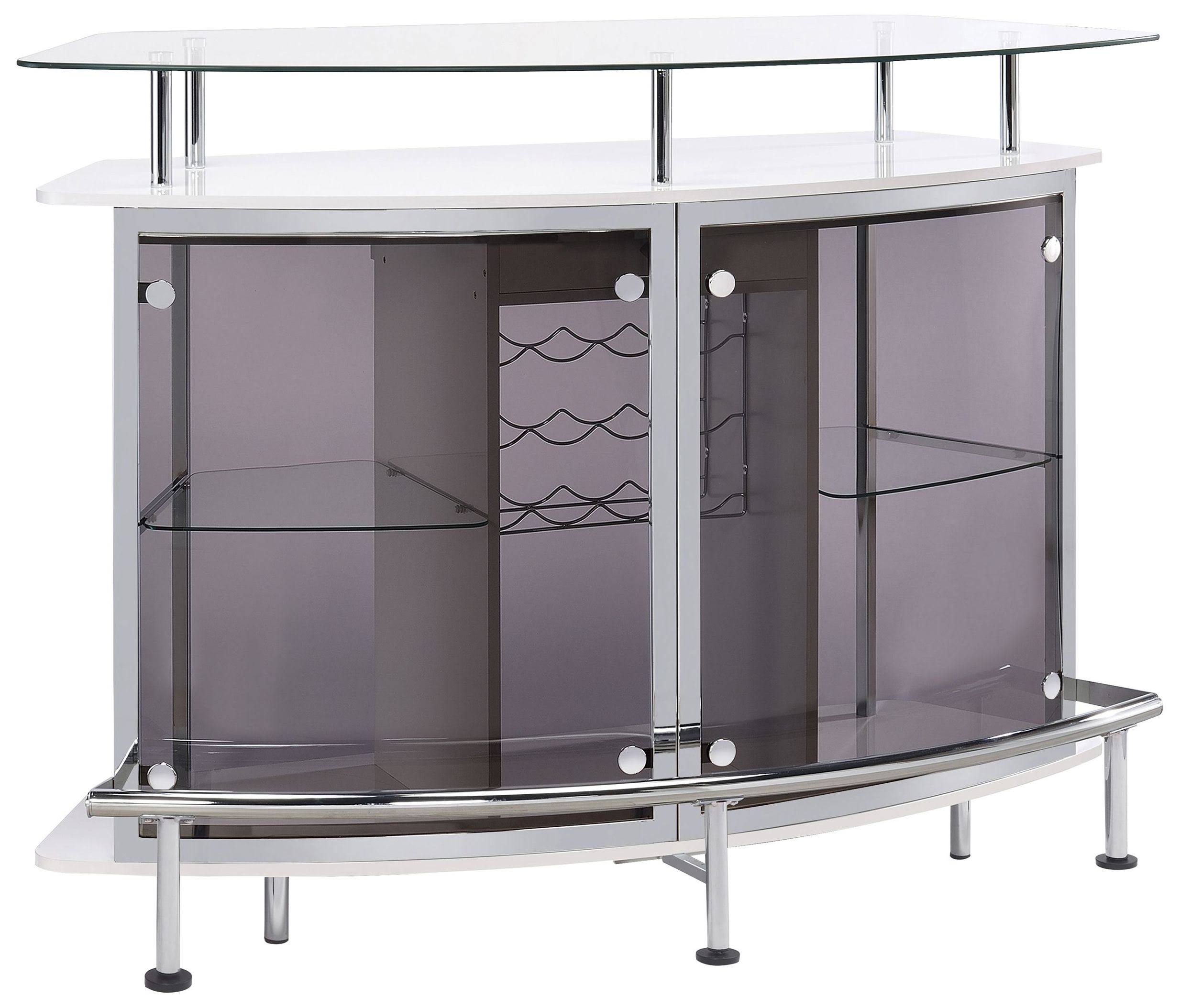 White Bar Unit from Coaster Furniture