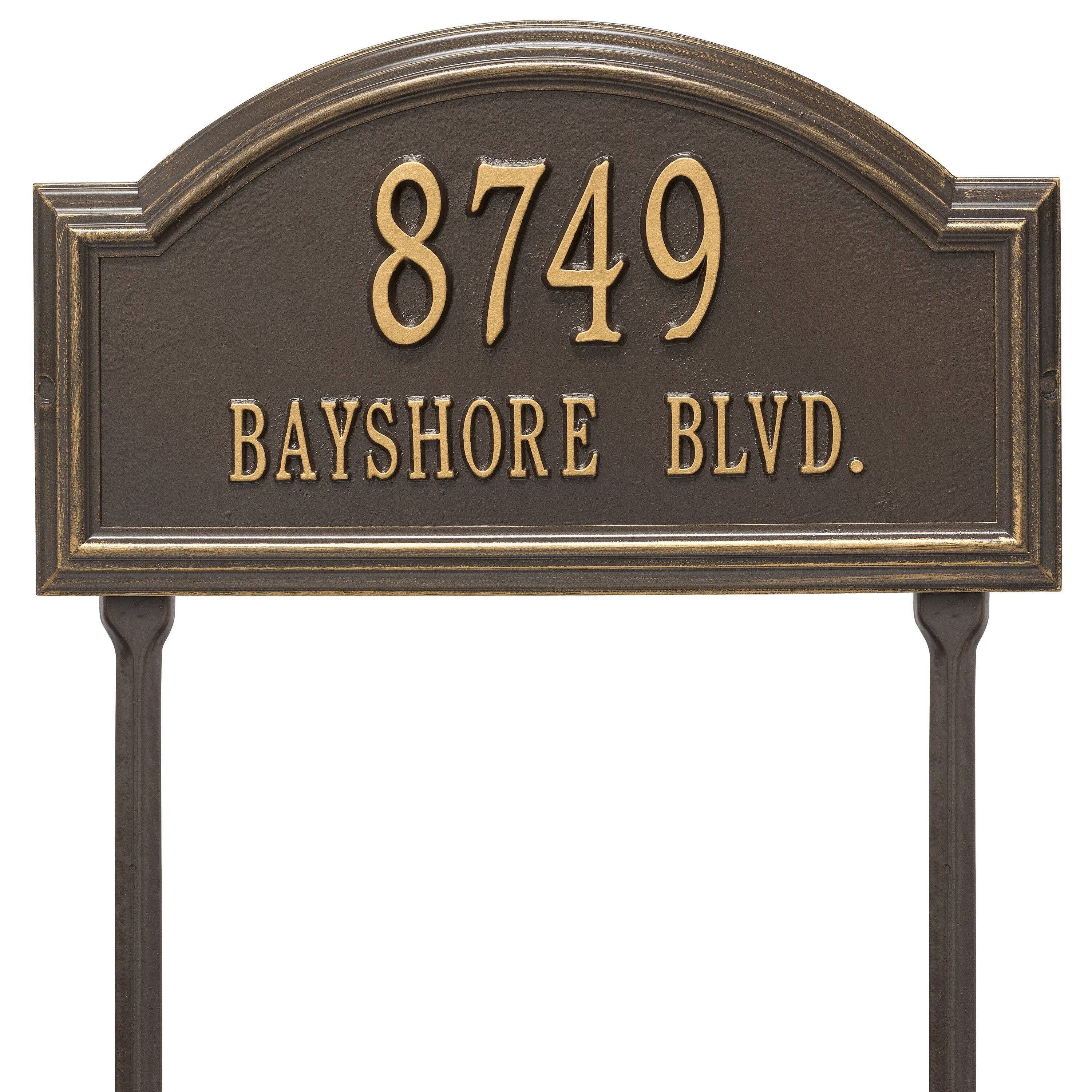 Whitehall Providence Arch - Standard Lawn - Two Line- Black/Gold