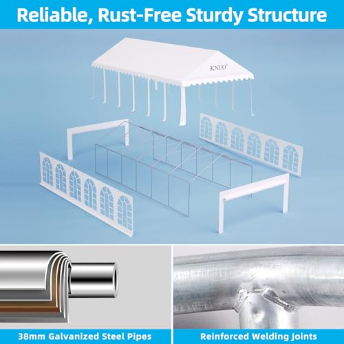 Party Tent 20x40' Event Tent for 100 People Heavy Duty Outdoor Weddings Tent, White