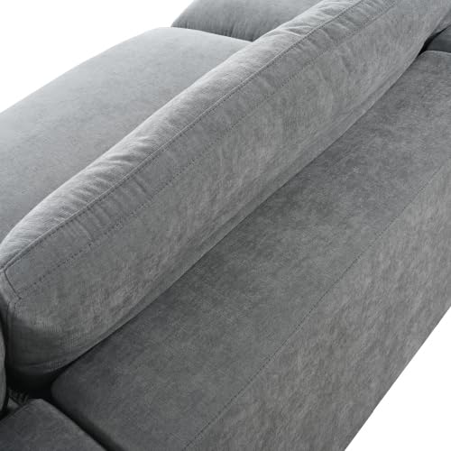 Upholstered Oversize Modular Sofa with Removable Ottoman,Sectional sofa for Living Room Apartment(5-Seater) (Beige)