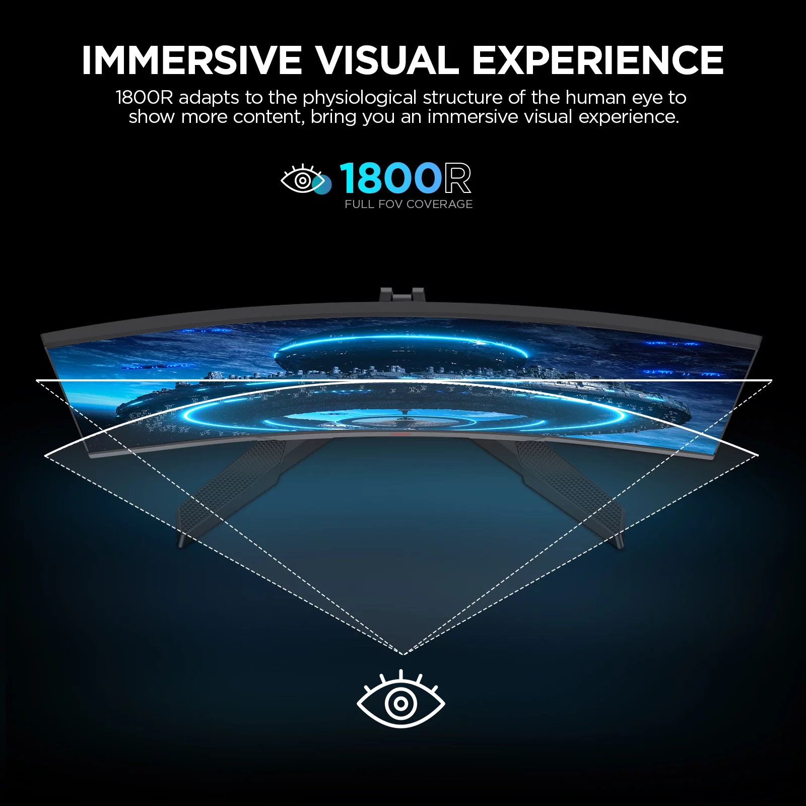 KOORUI 24 inch High-Performance 165Hz/144Hz 1ms(MPRT) 100% sRGB Gaming Monitor,Adpitive sync,3-Side Borderless,FHD 1080P VA Computer Monitor,HDMI/DisplayPort,24E4