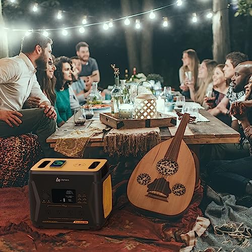 Portable Power Station 2203Wh, 1600W Solar Generator BlackBee 2000 w/4 AC Outlets, 15 Power Outlets, Fast Charging, Solar Power Generator for Home Backup Emergency Outdoor RV Camping