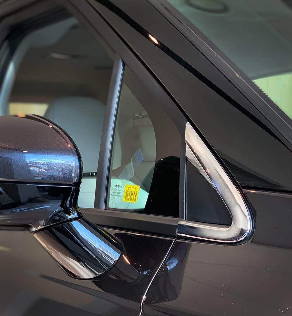 Autoclover Compatible/Replacement for A-Pillar Post Trim + Quarter Trim for Kia Carnival 2022 (4PCs) Chrome Finish Tape-On Style