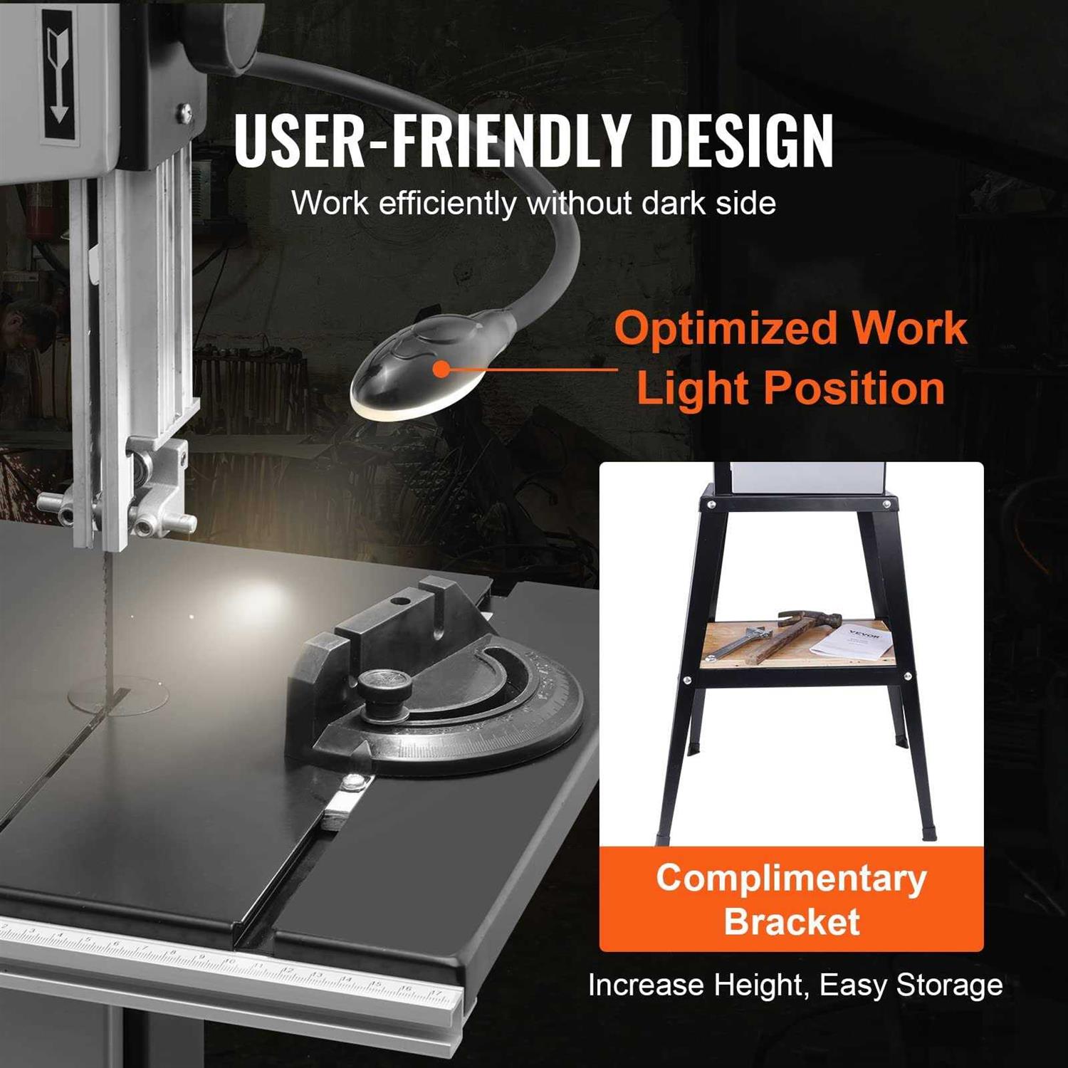 VEVOR Band Saw with Stand 10-Inch 560 &amp; 1100 RPM Two-Speed Benchtop Bandsaw - Shop Hardware Tools Online Store