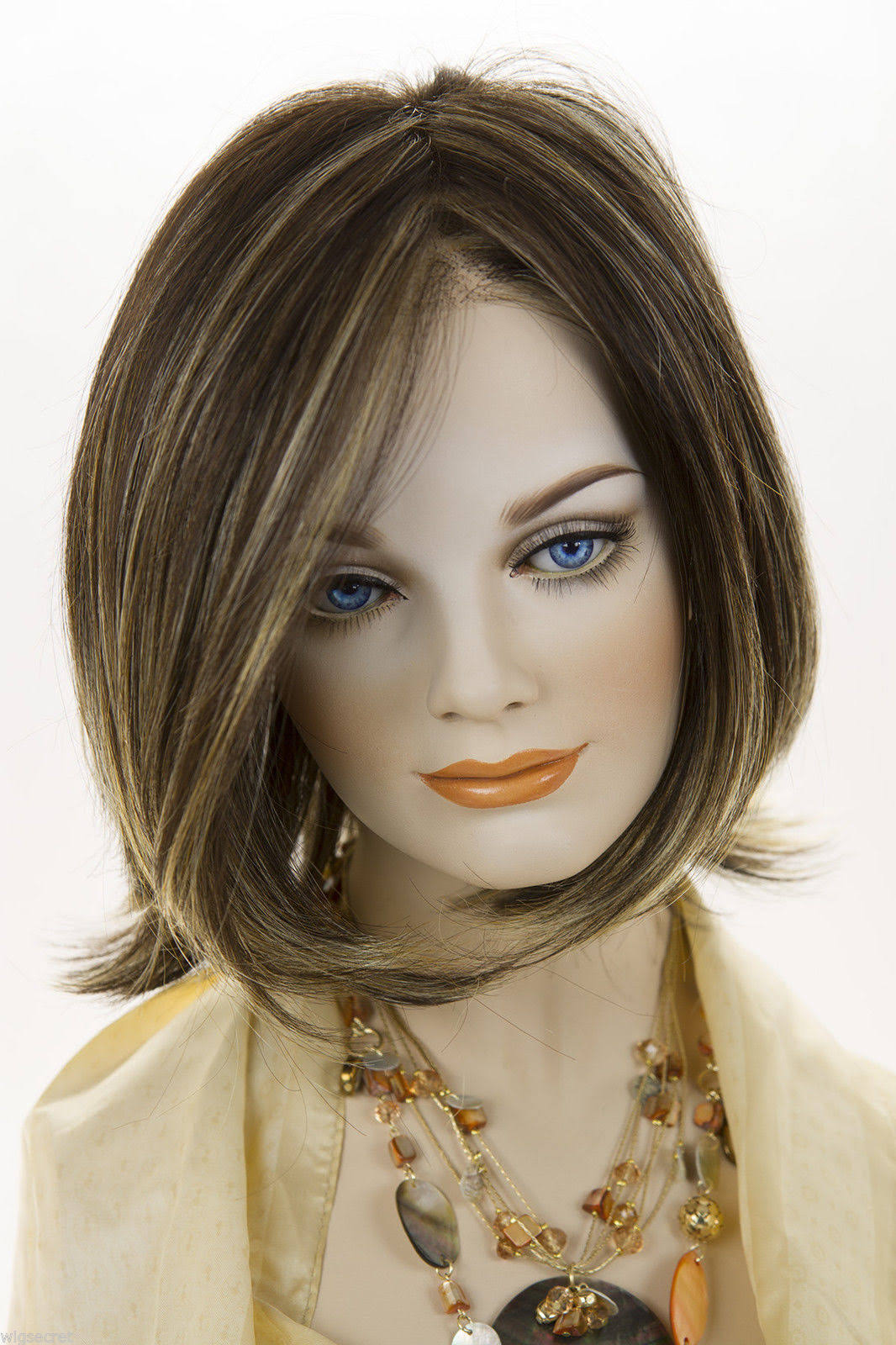 Alia by Alia Medium Lace Front Mono Jon Renau Straight Blonde Brunette Red Wigs - Light Gold Brown Medium Gold B...