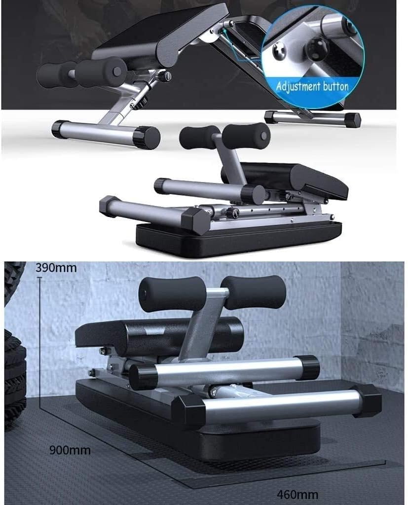 Adjustable Weight Bench Utility Gym Bench Strength Training Sit Up Bench Flat/Incline/Decline Exercise Utility Bench for Home Gym Black