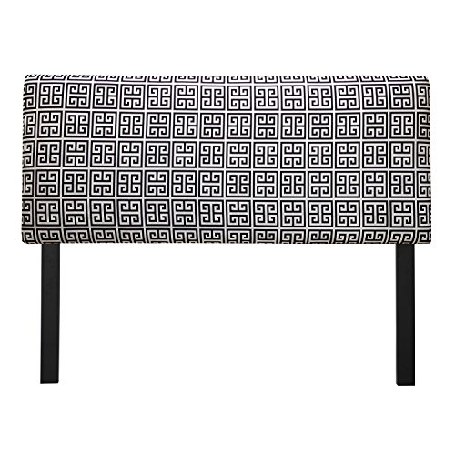 Alice Collection Padded Towers Series Adjustable Headboard, Black/White, California King