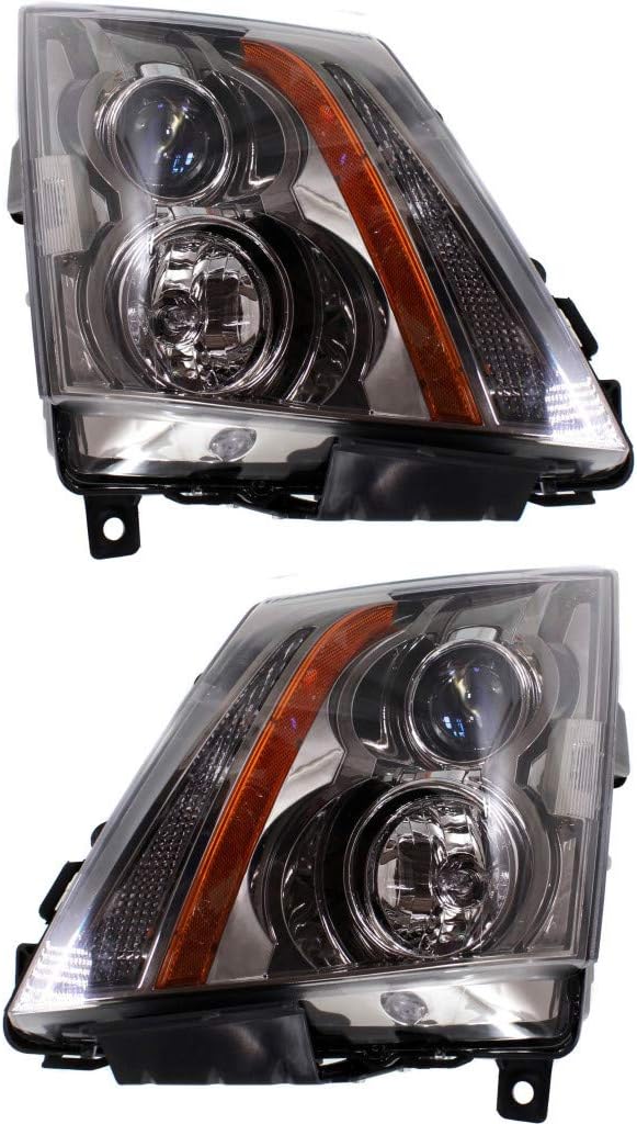 For Cadillac CTS Headlight Assembly 2008-2014 Pair Driver and Passenger Side | Halogen | DOT Certified | GM2502309