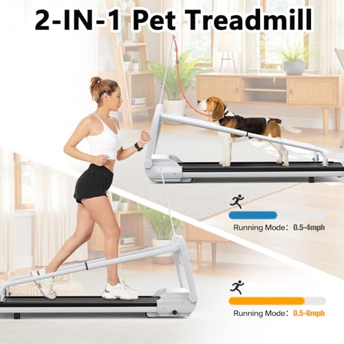 Dog Treadmill for Small and Medium Dogs, Pet Running Machine, Dog Indoor Pacer Treadmill with Remote Control, Dog Pacer Training Pad with LCD Display Screen and Remote