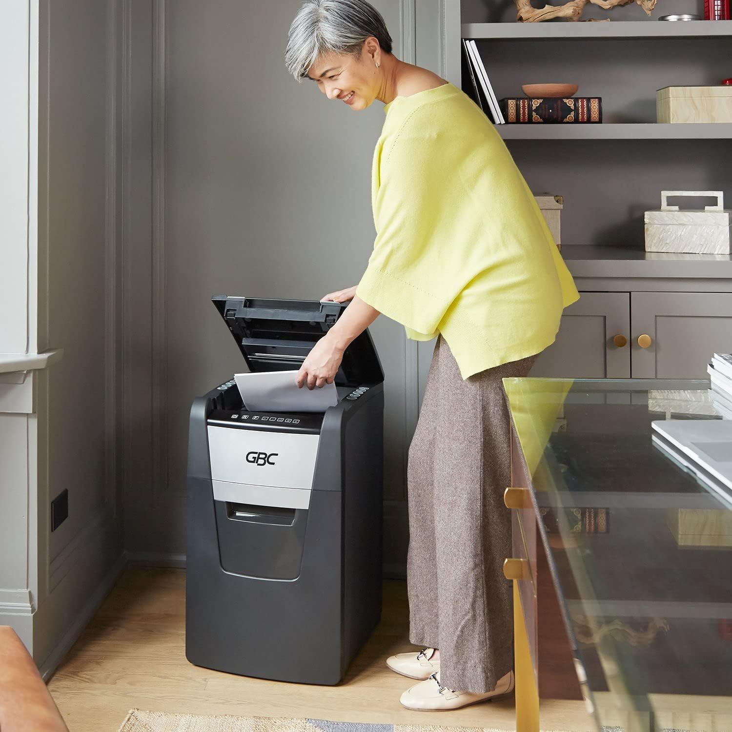GBC Paper Shredder, Auto Feed+, 230 Sheet Capacity, Micro-Cut, Small Office Shredder, 230M (WSM1757607)