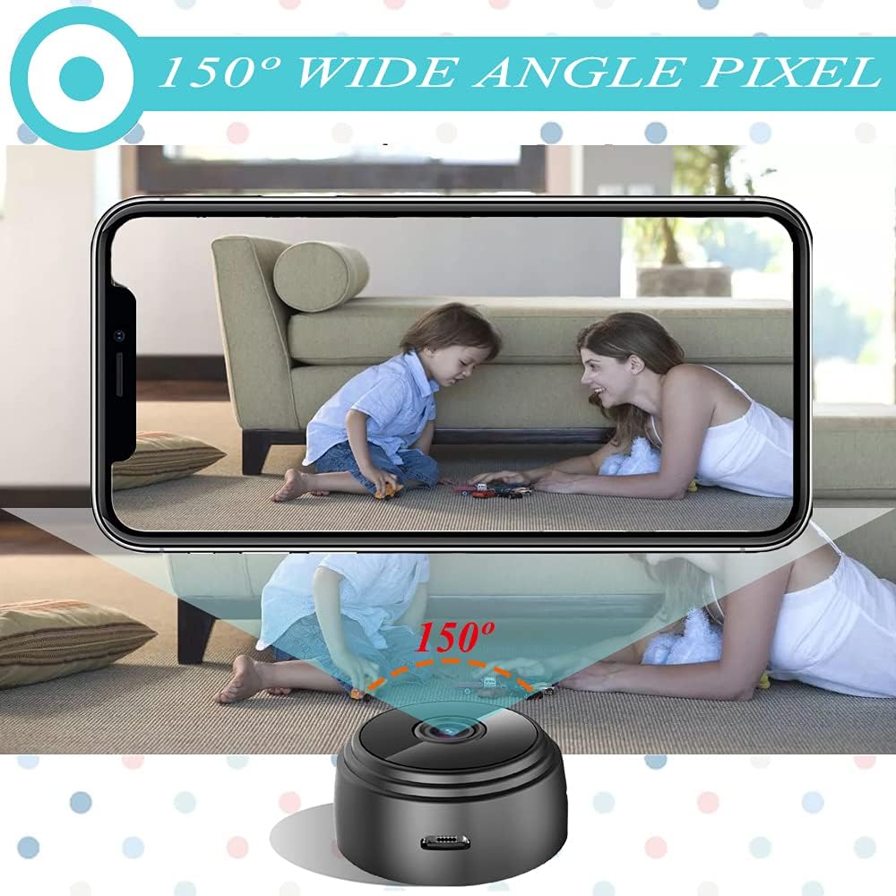 [2022 Upgraded] WiFi Camera Indoor 1080P HD Security Camera Smart Baby Home Wireless Surveillance Camera with Audio Video and Phone APP Motion Detection Pack of 2