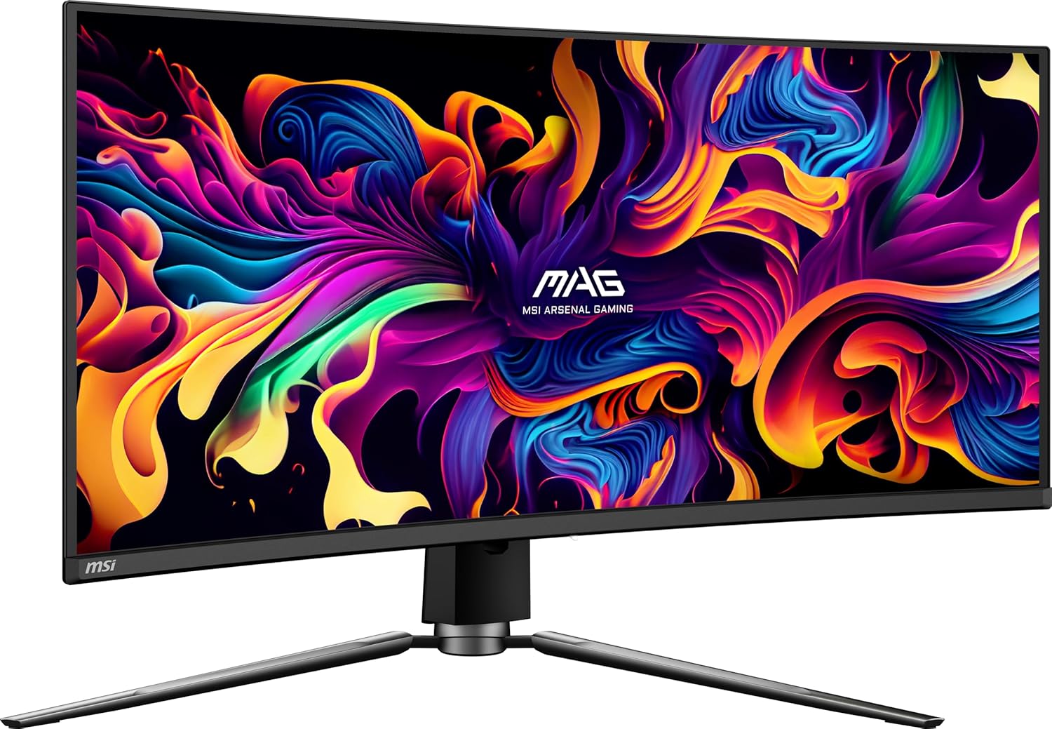 MSI MAG341CQP QD-OLED, 34 Curved OLED Gaming Monitor, 3440 x 1440 (UWQHD), OLED 0.03ms Response time, 175Hz, True Black HDR 400, HDMI, DP Port, USB Type C, Tilt, Height,Black