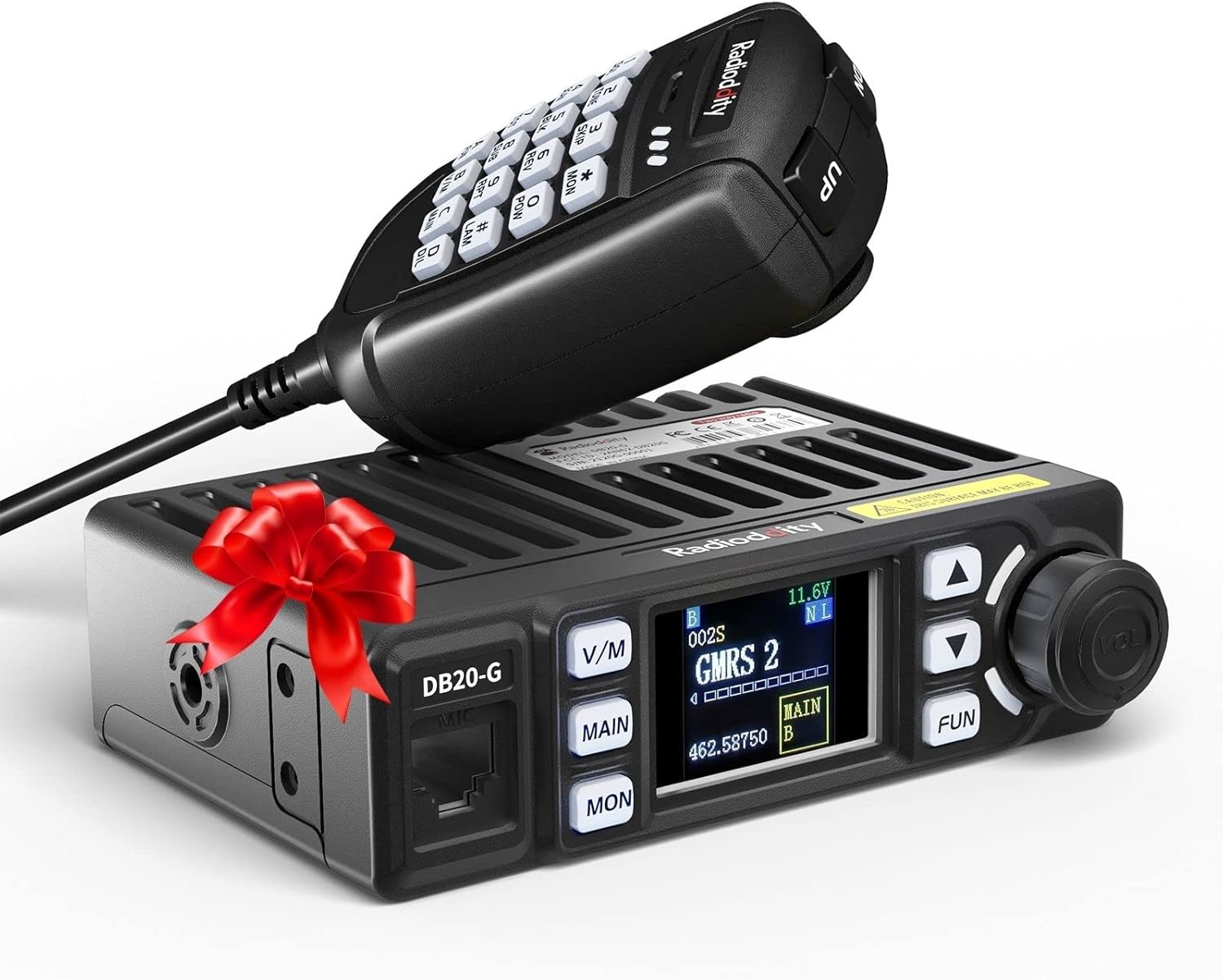 Radioddity DB20-G Mobile Radio for Car Vehicle, 20W Long Range Two Way Radio with Cigarette Lighter Plug, 500 Channels, VOX, Display Sync, for Off Road Overlanding 4x4