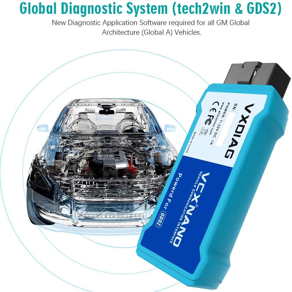 VXDIAG VCX Nano GDS2 and Tech2Win Diagnostic Programming System for GM/Opel WiFi Version