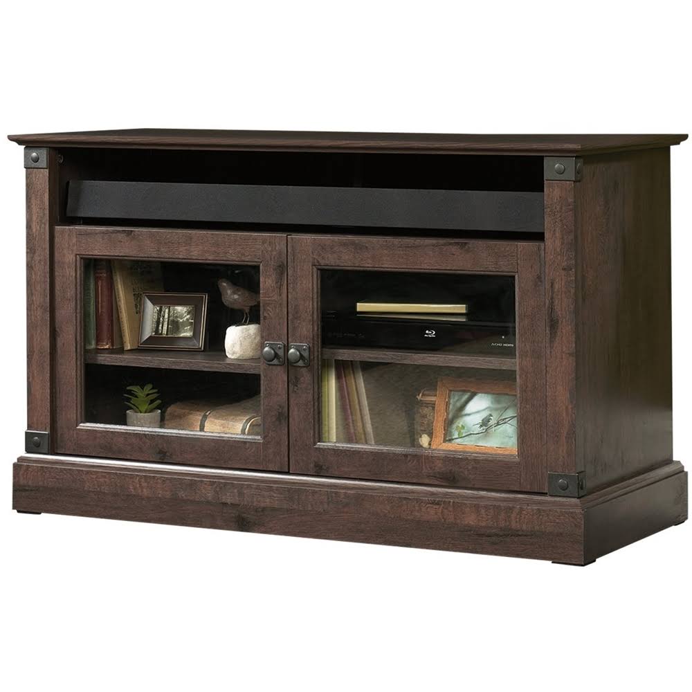 Sauder Carson Forge Panel TV Stand, Coffee Oak