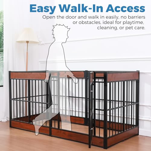 Dog Playpen, 31.5" Height Dog Pen Indoor, Heavy Duty, Safe and Sturdy, Furniture Style Puppy Pen