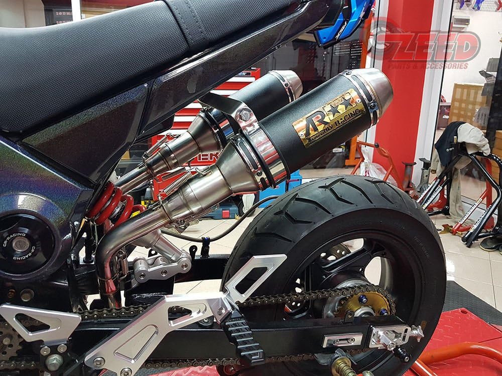 Dual High Mount Exhaust For Honda Grom Msx 2013-2019 All Model, SSR Razkull 125