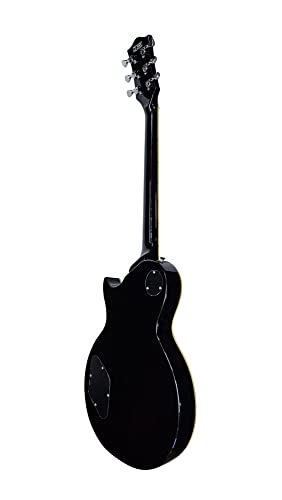 IYV 6 String Solid-Body Electric Guitar, Right, Black (ILS-340 BK)