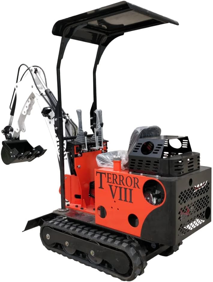 TYPHON Terror VIII Mini Excavator – Nimble Trench Digger Machine for Garden, Farms, Parks, Roads – Ideal for Digging, Drilling, Bull-Dozing
