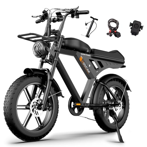 MOVCAN V30 Series Electric Bike for Adults 3000W/1500W/1000W Motor 20" Fat Tire Ebike,37.5MPH/32MPH/28MPH 120/70 Miles,48V 20Ah/31.2/15.6 AH Battery Hydraulic Disc Brake Electric Motorcycle Bike