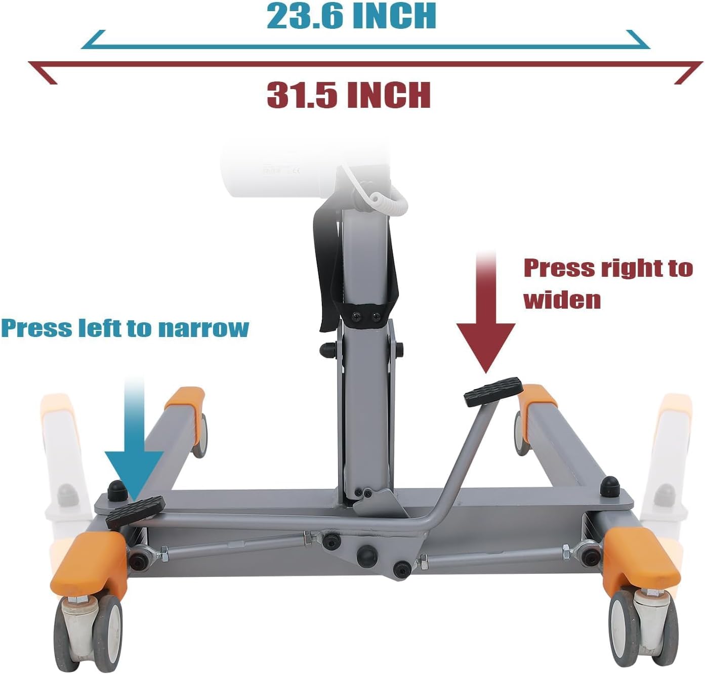 Electric Patient Lift - Premium Aluminum Folding Electric Hoyer-Lift for Home, Efficient 500lbs Electric Body Transfer Lifter for Car with Robust MOTECK Motor