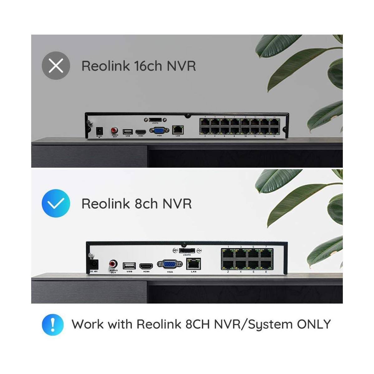 Reolink RLC-B800 8MP 4K Ultra HD Outdoor/Indoor PoE Security IP Camera, Built-in Microphone