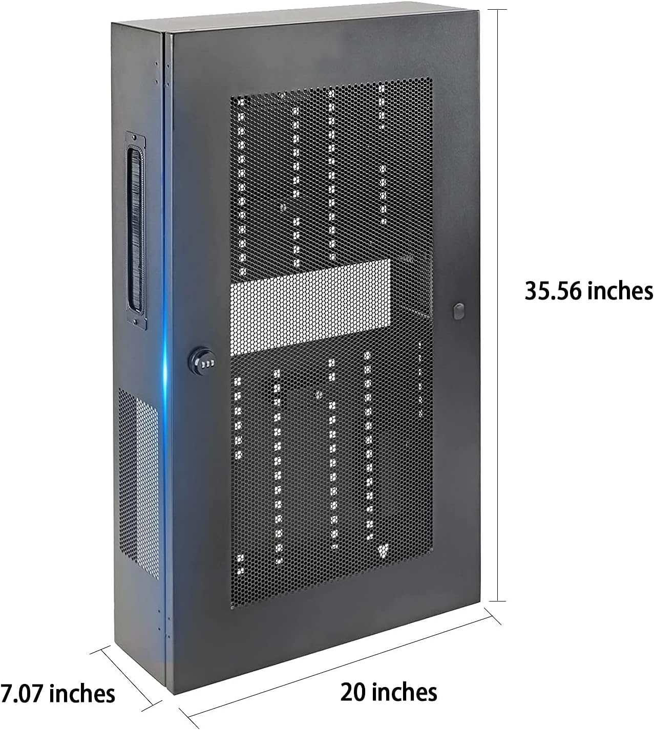 3U 19-inch Vertical Installation Smart Rack, Adjustable Bracket, Wall-Mounted Cabinet