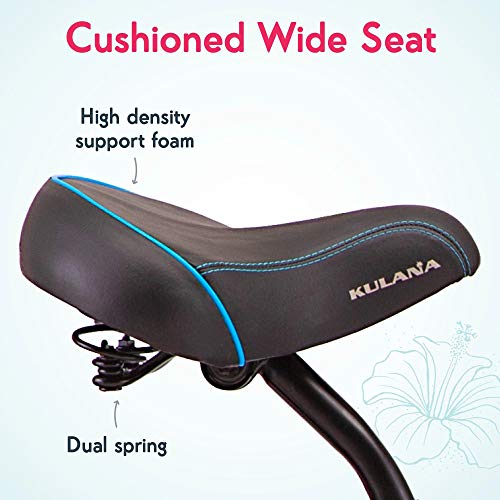 Kulana Lakona Youth and Adult Beach Cruiser Bike, Men and Women, 20-26-Inch Wheel Options, Step-Through or Step-Over Frames, Single or 7-Speed, Coaster or Linear Pull Brakes