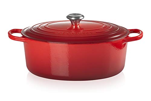 Le Creuset Enameled Cast Iron Signature Oval Dutch Oven, 8 qt., Cerise