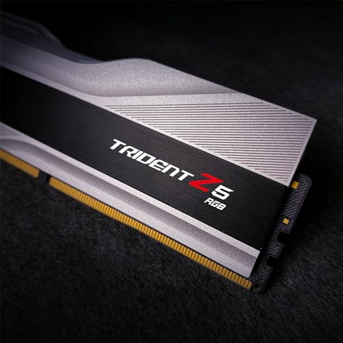 G.SKILL Trident Z5 RGB Series (Intel XMP 3.0) DDR5 RAM 32GB (2x16GB) 6600MT/s CL34-40-40-105 1.40V Desktop Computer Memory UDIMM - Matte Black (F5-6600J3440G16GA2-TZ5RK)