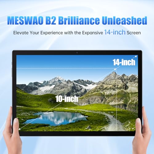 Tablet 14 Inch Android 13 Tablet, Large Tablet with 1200P IPS HD Big Screen, 8Core, 6GB+128GB, Wi-Fi 5, Max 256G TF Card Support, 10000mAh All-Day Battery Life, 5MP + 32MP Cameras-Space Gray