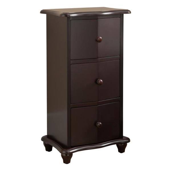 R0423-ch Dark Cherry Wood Accent Cabinet