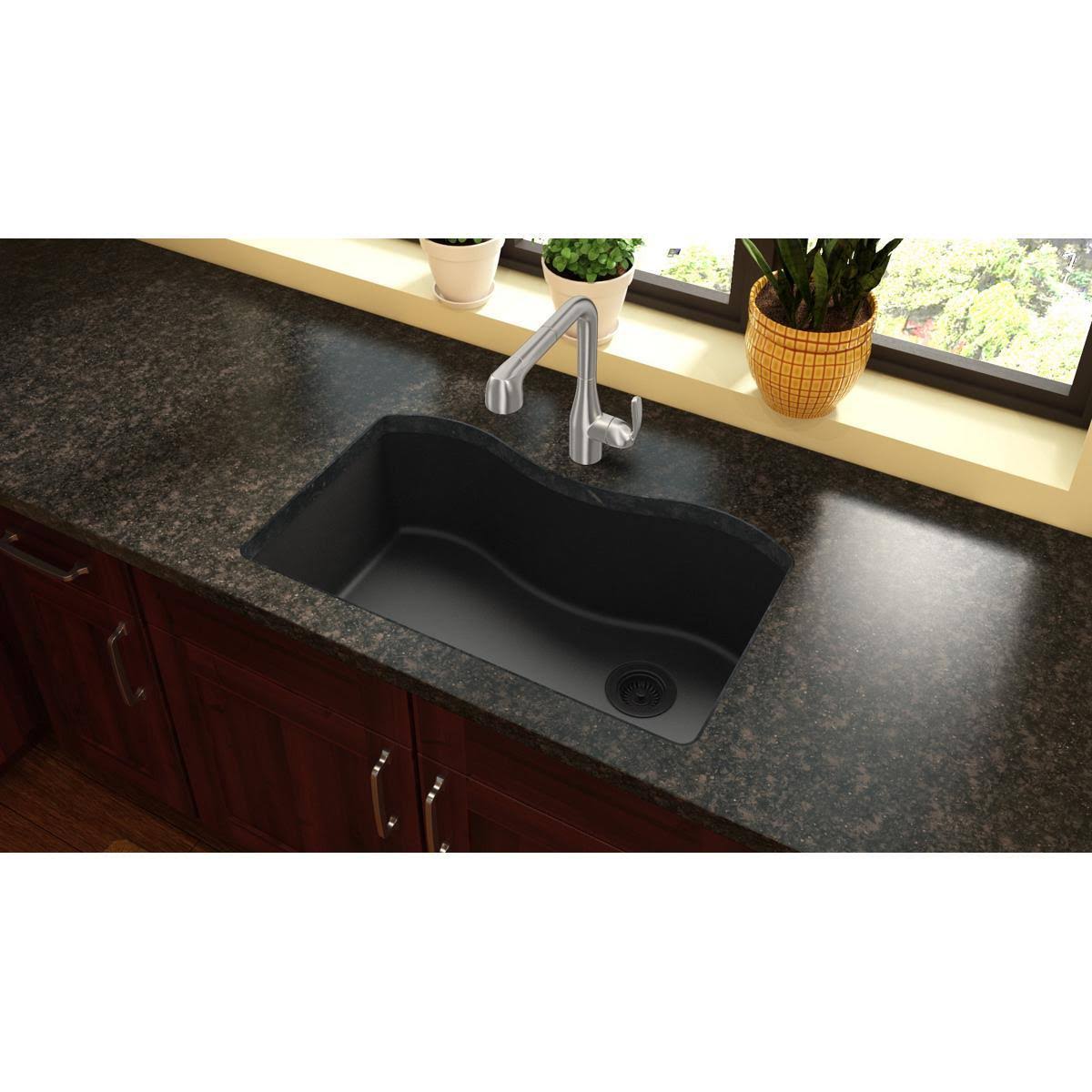 Elkay ELGUS3322RGY0 Quartz Classic Single Bowl Undermount Sink, Dusk Gray
