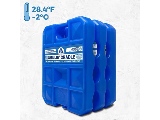 Arctic Ice Chillin& Cradle Series Ice Pack - Long Lasting High Performance X-Large (5 lbs) Ice Pack Curved Design for Sodas, Spo