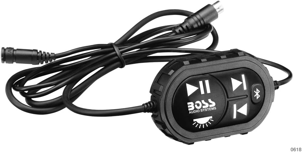 BOSS Audio Systems ATVB95LED UTV ATV Speakers - Weatherproof, ATV Soundbar, 8 Inch Speakers, 1.5 Inch Tweeters, Amplified, Wired Remote for Bluetooth Connectivity, LED Light Bar, Storage Compartment