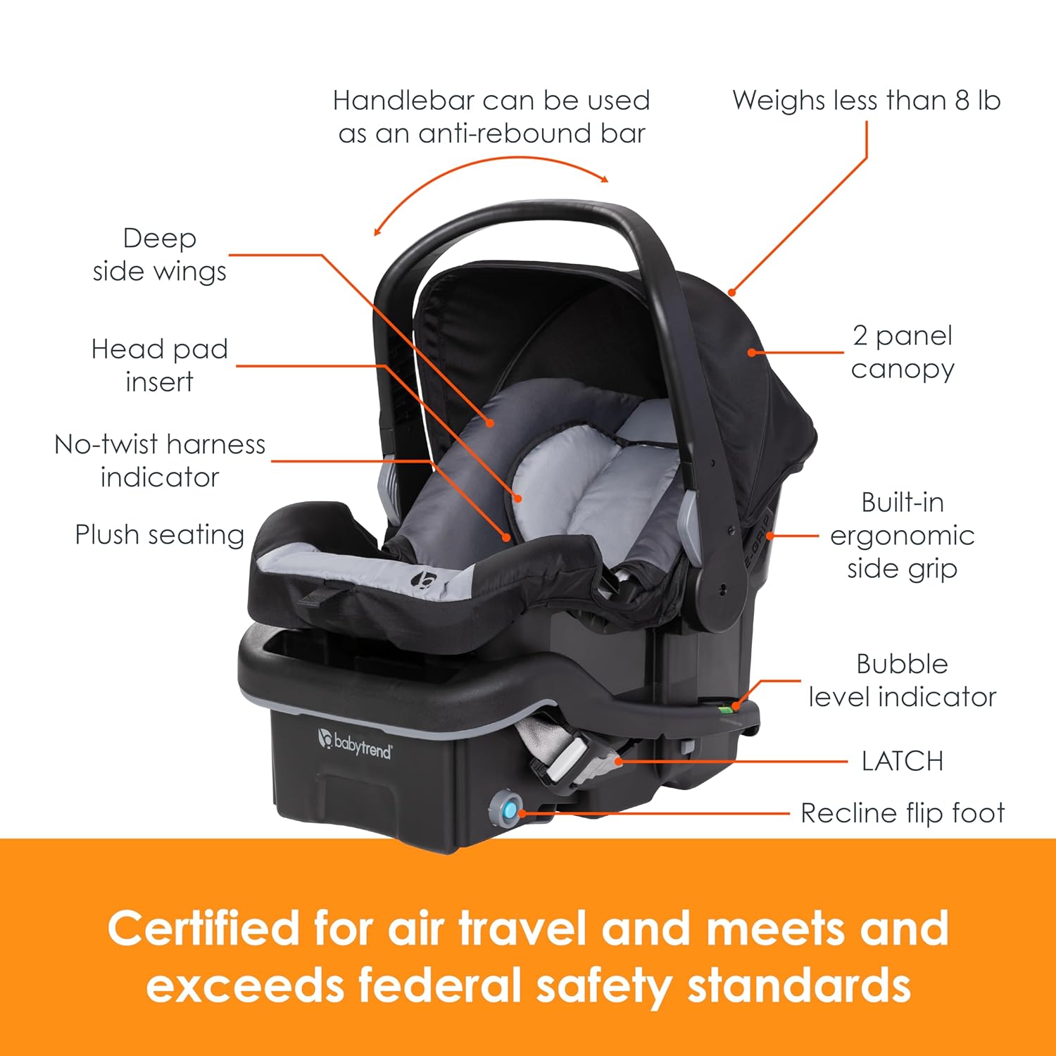 Baby Trend Morph Single to Double Travel System with EZ-Lift 35 Plus Infant Car Seat and Extra Base