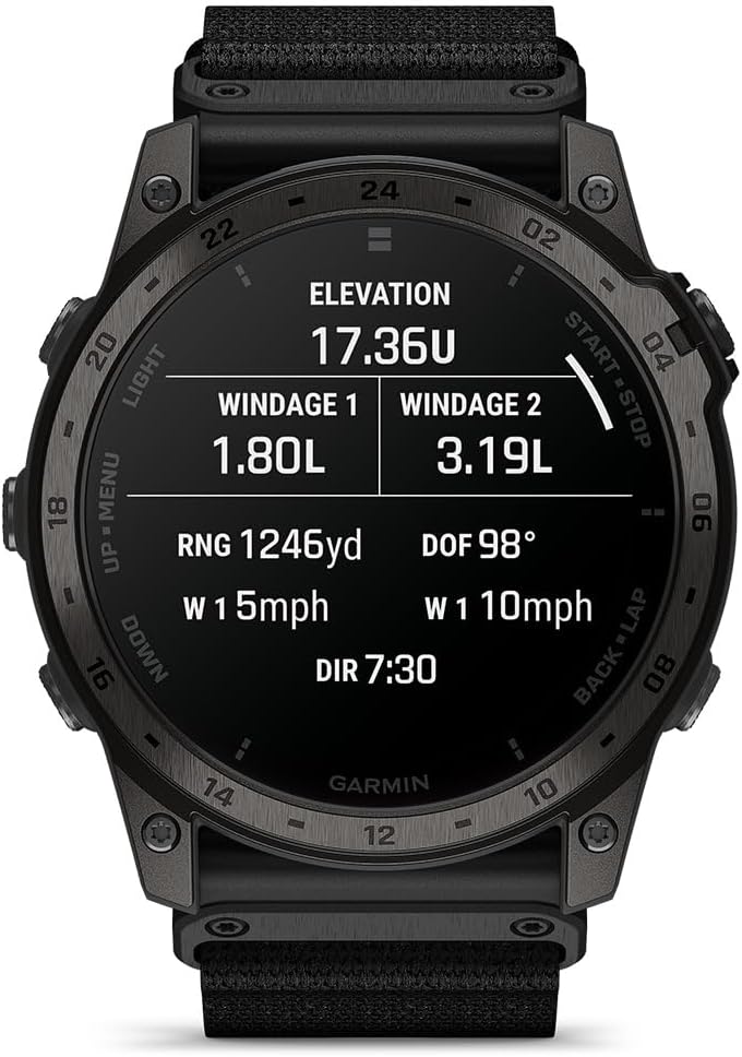 Garmin tactix 7 AMOLED Edition Tactical Military GPS Smartwatch | Touchscreen, Stealth Mode, Flashlight, Multicontinent Mapping, Weather, Health Metrics | Signature Series Watch Stand Bundle