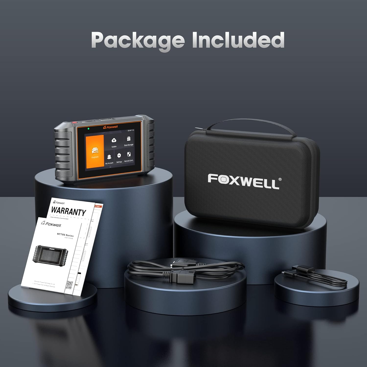 2024 Foxwell Car Code Reader NT706 OBD2 Scanner ABS Airbag Engine Transmission Battery Monitor Scan Tool, 5.5" Android 9.0 Tablet WiFi Upgrade of NT604 Scanner Diagnostic Tool for Cars and Trucks