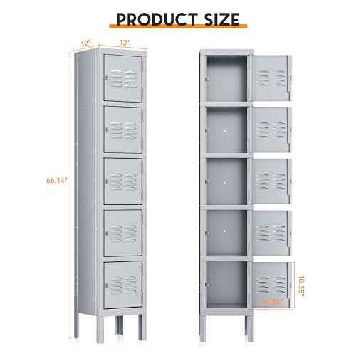 INTERGREAT 9 Door Storage Locker for Employee, Metal Locker for Office, Gym, Shool,Lockable Black Steel Locker with Lock and Card Slot for Home,Garage