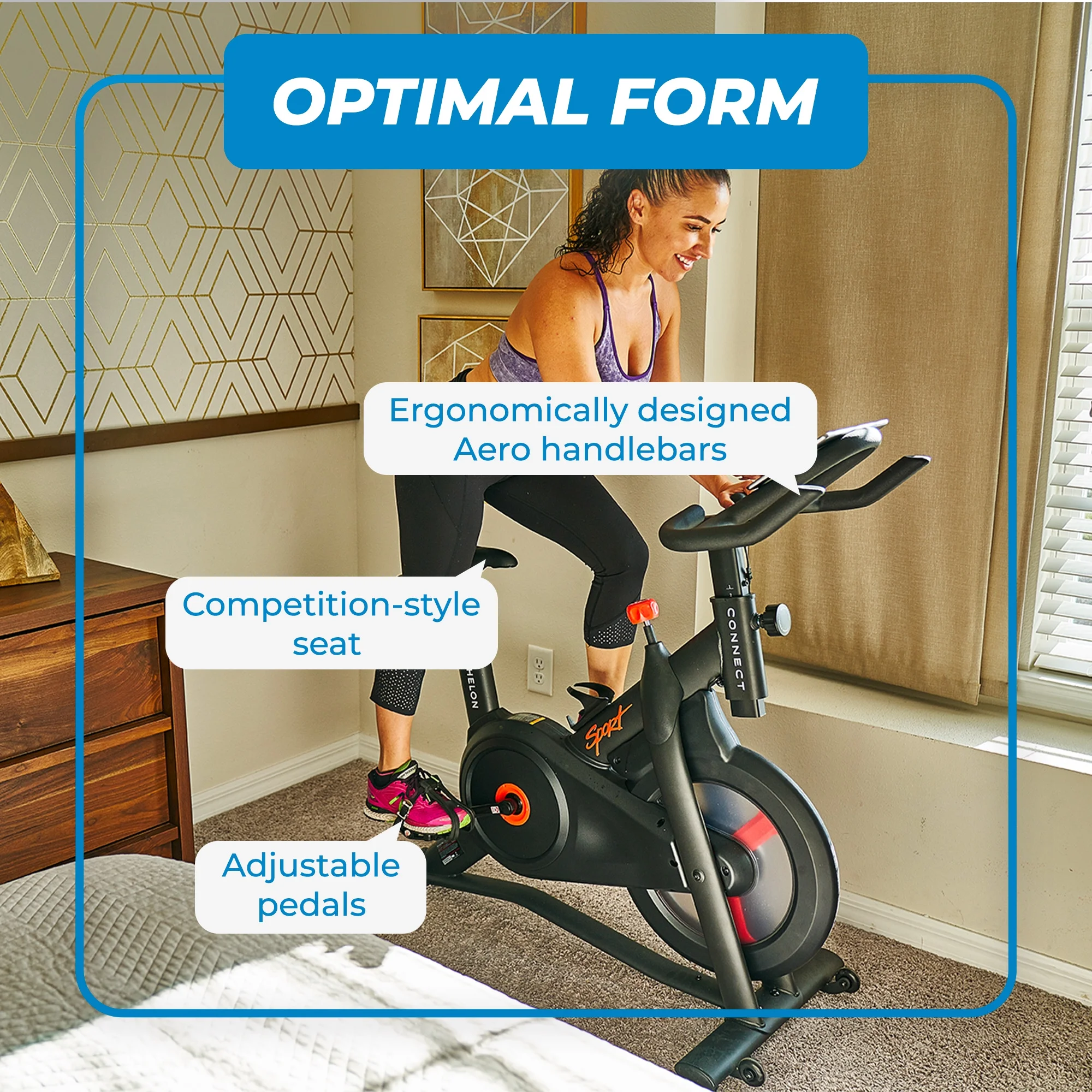Echelon Connect Sport Indoor Cycling Exercise Bike + 30-Day Free Membership Trial