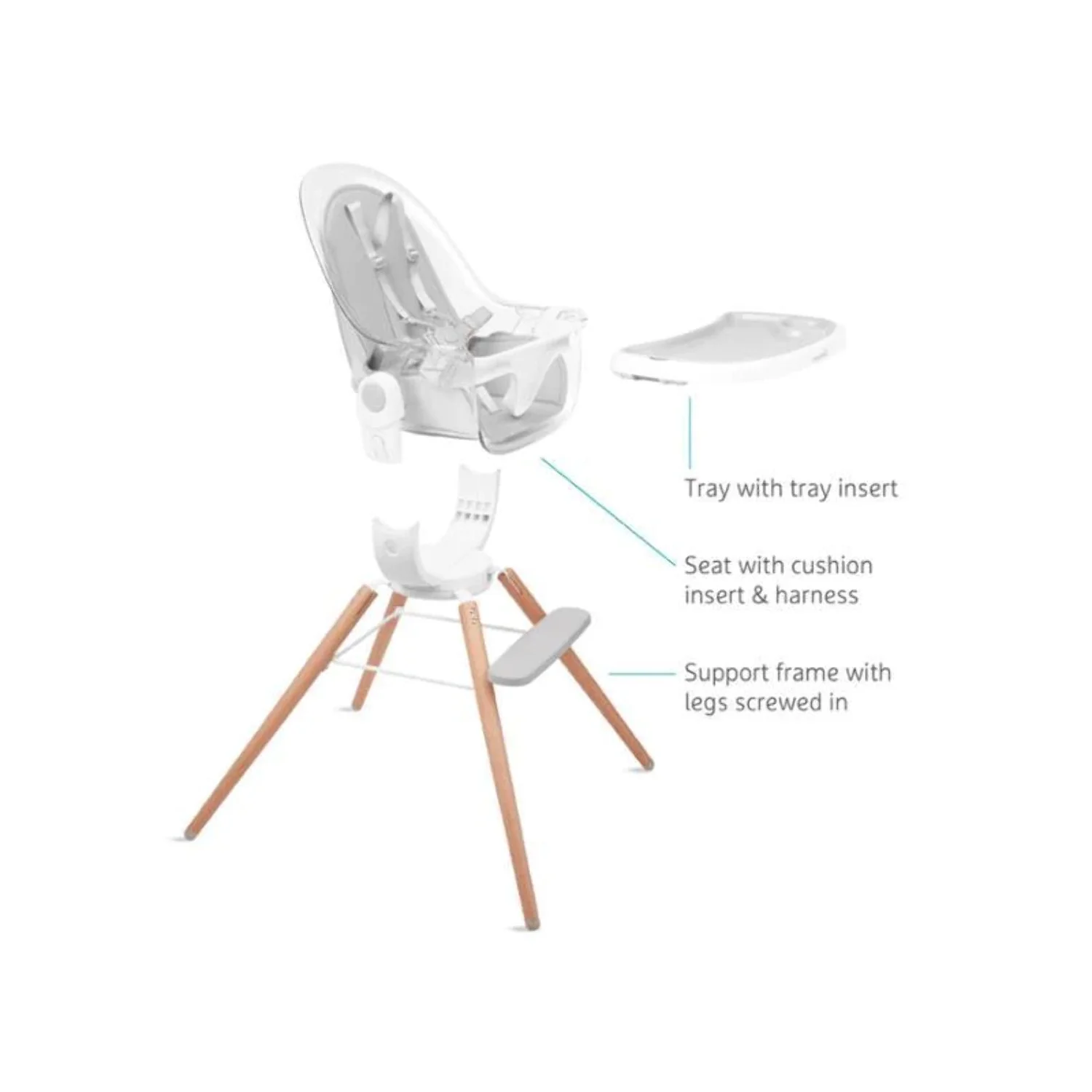 Munchkin® 360° Cloud™ Baby and Toddler High Chair, White, Unisex