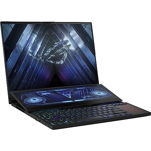 ASUS ROG Zephyrus Duo 16 Gaming Laptop 16'' 165Hz IPS Touchscreen WUXGA (1920x1200) (AMD Ryzen 7 6800H, 16GB DDR5, 2x2TB PCIe SSD RAID 1 (2TB), GeForce RTX 3060, Win11Home) w/Hub
