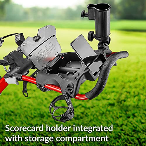 Caddytek Caddylite Compact 3 Wheel Golf Push Cart, One Click Folding Design, Smallest Folded Footprint, 32" Wide Wheelbase with Convenient Handbrake